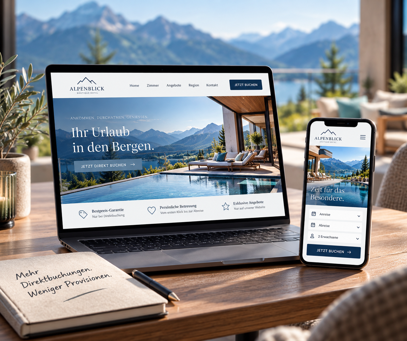 Modernes Webdesign & Direktbuchung von 3D-Visions Tirol
